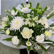 All white baby boxed arrangement