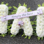 MAM letters lilac