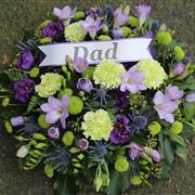 Green and purple posy pad