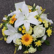 Yellow posied arrangement