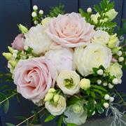 Rose and peony wedding posy