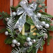 Contemporary spruce wreath