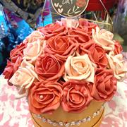Peach fuzz hat box